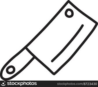 Hand Drawn cooking knife illustration isolated on background