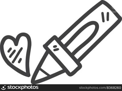 Hand Drawn crayon illustration isolated on background