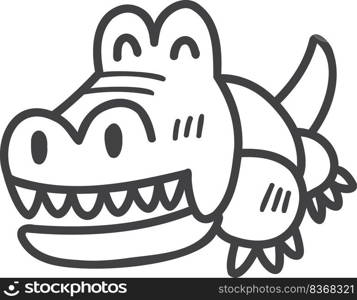 Hand Drawn crocodile toys for children illustration isolated on background