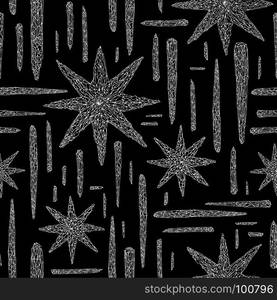 Hand drawn crystals pattern. Abstract stars seamless background. Vector texture for wallpaper, wrapping paper, textile design, surface, fabric.. Hand drawn crystals pattern. Abstract stylized stars seamless background. Vector texture for wallpaper, wrapping paper, textile design, surface, fabric.