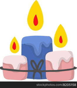 Hand Drawn cute candle illustration isolated on background