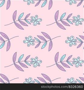 Hand drawn ditsy flower seamless pattern. Simple floral field endless wallpaper. Design for fabric, textile print, wrapping paper, cover, surface. Hand drawn ditsy flower seamless pattern. Simple floral field endless wallpaper.