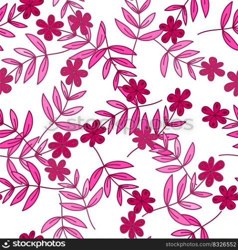 Hand drawn ditsy flower seamless pattern. Simple floral field endless wallpaper. Design for fabric, textile print, wrapping paper, cover, surface. Hand drawn ditsy flower seamless pattern. Simple floral field endless wallpaper.