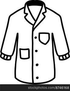 Hand Drawn doctor uniform shirt illustration isolated on background