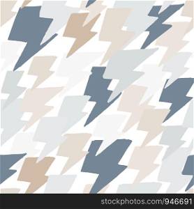 Hand drawn doodle thunder backdrop in Scandinavian style seamless pattern. Lightning bolts on white background. Thunderbolt wallpaper. For book covers, design, graphic art, wrapping paper.. Hand drawn doodle thunder backdrop in Scandinavian style seamless pattern.