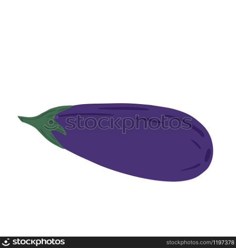 hand drawn eggplant isolated on white background. Doodle aubergine vegetable. Fresh organic ingredient. Vegetarian healthy food. Vector illustration. hand drawn eggplant isolated on white background. Doodle aubergine vegetable.