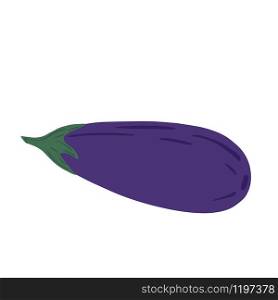 hand drawn eggplant isolated on white background. Doodle aubergine vegetable. Fresh organic ingredient. Vegetarian healthy food. Vector illustration. hand drawn eggplant isolated on white background. Doodle aubergine vegetable.