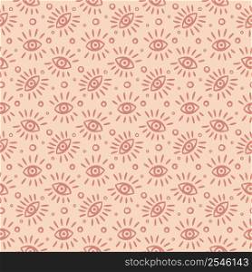Hand Drawn Eyes Decorative Vector Seamless Pattern. Awesome for classic product design, fabric, backgrounds, invitations, packaging design projects. Surface pattern design.