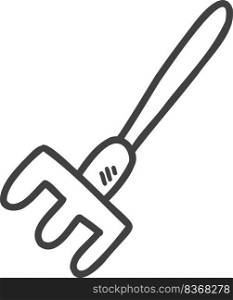 Hand Drawn farming fork illustration isolated on background