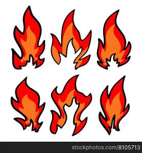 Hand drawn fire icon Royalty Free Vector Image