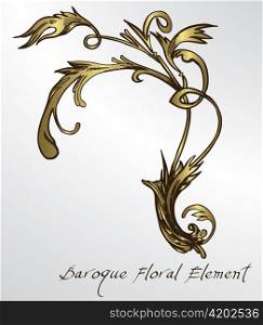 hand drawn floral element