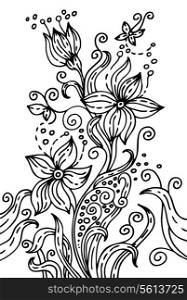 Hand drawn floral illustration