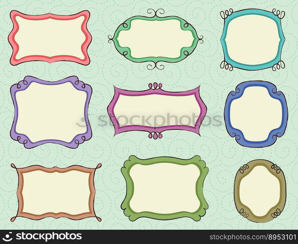 Hand drawn frames vector image