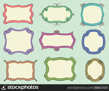 Hand drawn frames vector image