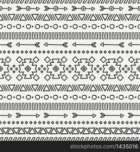 Hand drawn geometric ethnic seamless pattern. Wrapping paper. Scrapbook paper. Doodles style. Tiling. Tribal native vector illustration. Aztec background. Stylish ink graphic texture.. Hand drawn geometric ethnic seamless pattern. Wrapping paper. Scrapbook paper. Doodles style. Tiling. Tribal native vector illustration. Aztec background. Stylish ink graphic texture for design.