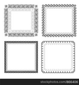 Hand drawn geometric frame. Vector decorative background. Hand drawn geometric frame. Vector decorative background.