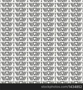 Hand drawn geometric monochrome hipster line seamless pattern with triangle. Wrapping paper. Scrapbook paper. Trendy doodle style. Vector illustration. Background. Graphic texture for design.. Hand drawn geometric monochrome hipster line seamless pattern with triangle. Wrapping paper. Scrapbook paper. Trendy doodle style. Vector illustration. Background. Stylish graphic texture for design.