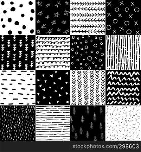 Hand drawn geometric patterns, abstract digital papers, abstract backgrounds