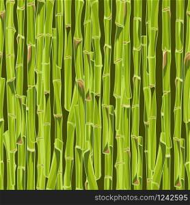 Hand-drawn green bamboo seamless background Easily editable vector illustration. Hand-drawn green bamboo seamless background
