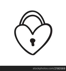 Hand drawn heart lock vector love icon for Valentines Day. Element for mobile concept and web design. Locked heart shaped padlock valentine. Symbol, logo illustration graphic.. Hand drawn heart lock vector love icon for Valentines Day. Element for mobile concept and web design. Locked heart shaped padlock valentine. Symbol, logo illustration graphic