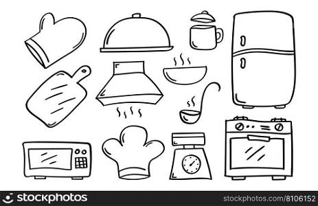 Hand drawn kitchen icon Royalty Free Vector Image