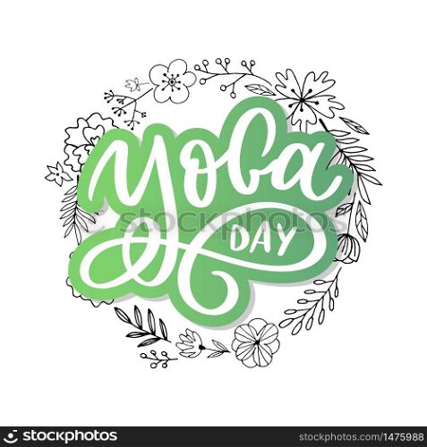 Hand drawn lettering Yoga on white background. Vector design for invitation, greeting card, prints poster, T-shirts, bags. International yoga day. Hand drawn inscription. Yoga typography.. Hand drawn lettering Yoga on white background. Vector design for invitation, greeting card, prints poster, T-shirts, bags. International yoga day. Hand drawn inscription. Yoga typography. Style logo.