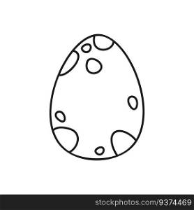 Hand drawn linear vector illustration of egg