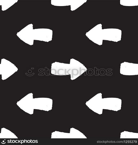 Hand drawn monochrome arrow ink seamless pattern. For book covers, wallpapers, graphic art, wrapping paper and textile design. Vector illustration. Hand drawn monochrome arrow ink seamless pattern. For book covers, wallpapers, graphic art, wrapping paper and textile design.