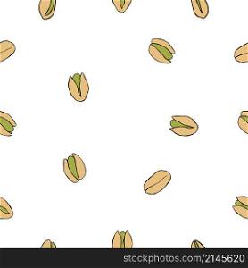Hand drawn nuts.Pistachio. Vector seamless pattern. Hand drawn nuts. Vector sketch illustration.