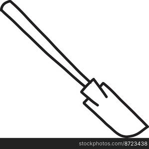 Hand Drawn pastry spatula illustration isolated on background