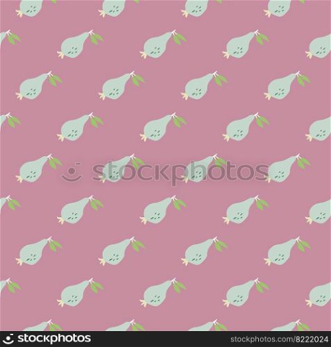 Hand drawn pears seamless pattern. Fruits botanical backdrop. Funny design for fabric, textile print, wrapping paper, children textile, surface. Vector illustration. Hand drawn pears seamless pattern. Fruits botanical backdrop.
