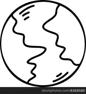 Hand Drawn planet illustration isolated on background