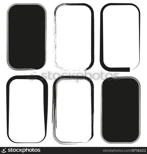 Hand drawn rectangular frames. Vector illustration. EPS 10. Stock image.. Hand drawn rectangular frames. Vector illustration. EPS 10.