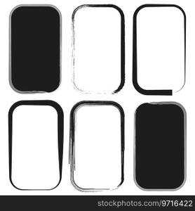Hand drawn rectangular frames. Vector illustration. EPS 10. Stock image.. Hand drawn rectangular frames. Vector illustration. EPS 10.