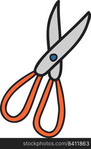 Hand Drawn scissors illustration isolated on background