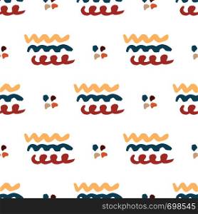 Hand drawn seamless abstract pattern. Vector wavy background. Seamless texture in hipster style for web, print, fabric, textile, invitation card, wrapping. Hand drawn seamless abstract pattern. Vector wavy background. Seamless texture in hipster style for web, print, fabric