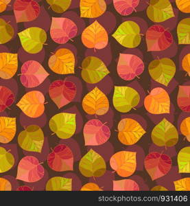 Hand drawn seamless pattern with autumn leaves. Hand drawn colorful fall illustrations for packaging, gift wrap, wallpapers, fabric, scrapbooking paper and any type of printed products.