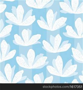 Hand-drawn seamless pattern with flowers. Colorful floral illustration for paper, gift wrap, wallpapers, fabric, textile design.