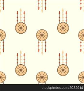 Hand drawn seamless pattern with native american dreamcatcher. Hand drawn seamless pattern with native american dreamcatcher.