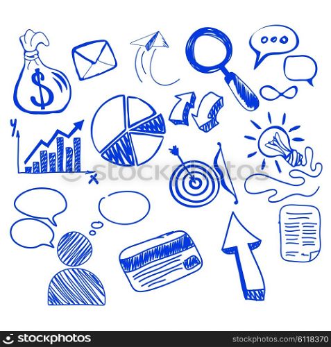 Hand drawn search new business element. Search business, open for business, startup business, starting a business, idea searching, sketch doodle new business, finance analytic scribble illustration