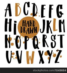 Hand drawn set of type Lettering set for your design. Hand drawn set of type Lettering set