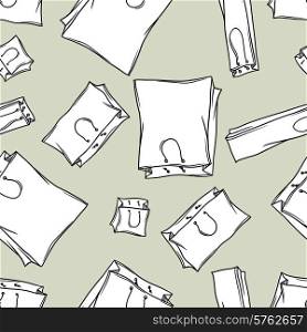 Hand drawn shopping bags vector seamless pattern.. Hand drawn shopping bags vector seamless pattern