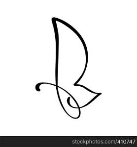 Hand drawn symbol calligraphy logo of butterfly. Beauty cosmetic concept. Ecology vector element. Illustration eco icon design for wedding and Holiday, greeting card.. Hand drawn symbol calligraphy logo of butterfly. Beauty cosmetic concept. Ecology vector element. Illustration eco icon design for wedding and Holiday, greeting card