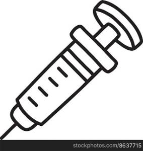 Hand Drawn syringe illustration isolated on background