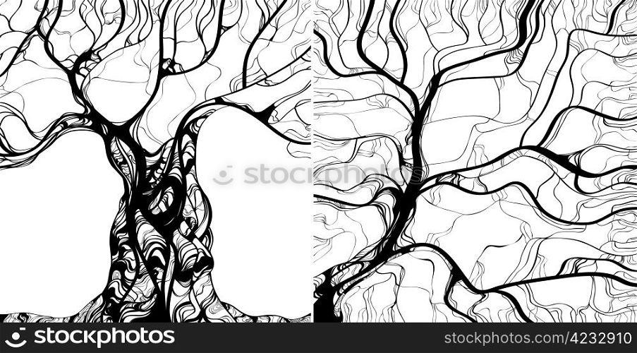 Hand drawn trees