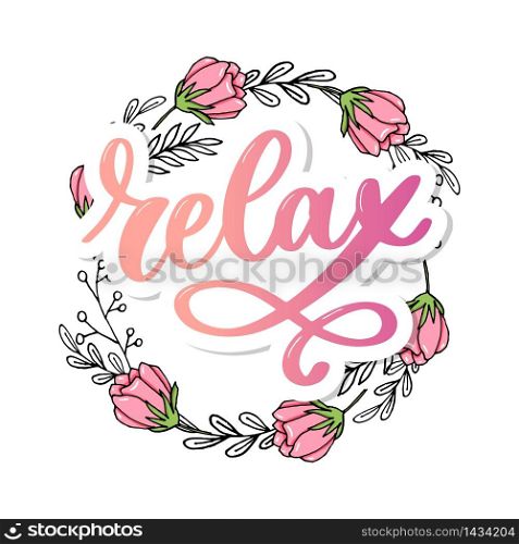 Hand drawn typography lettering phrase Relax isolated on the white background. Fun calligraphy for greeting and invitation card or t-shirt print design. Hand drawn typography lettering phrase Relax isolated on the white background. Fun calligraphy for greeting and invitation card or t-shirt print design.