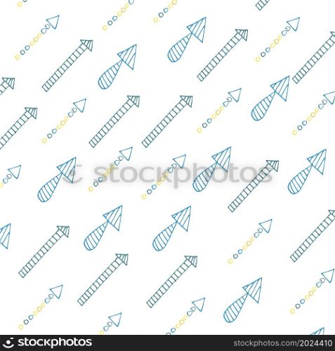 Hand-drawn various arrows on white background. Vector illustration