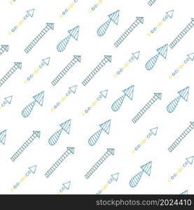 Hand-drawn various arrows on white background. Vector illustration