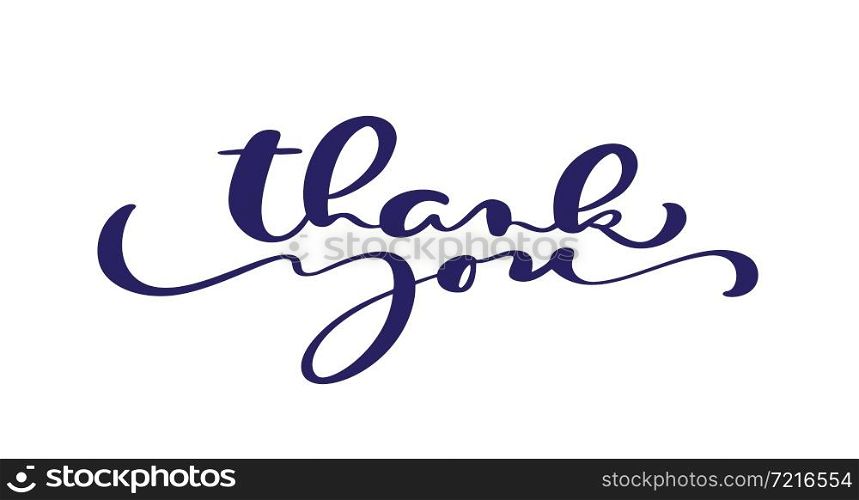 Hand drawn vector calligraphic vintage text Thank you on white background. Calligraphy lettering illustration for Thanksgiving Day.. Hand drawn vector calligraphic vintage text Thank you on white background. Calligraphy lettering illustration for Thanksgiving Day