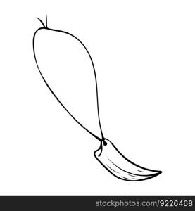 Hand-drawn vector illustration of a tooth hanging on a thread. Hand-drawn vector illustration of a tooth hanging on a thread.